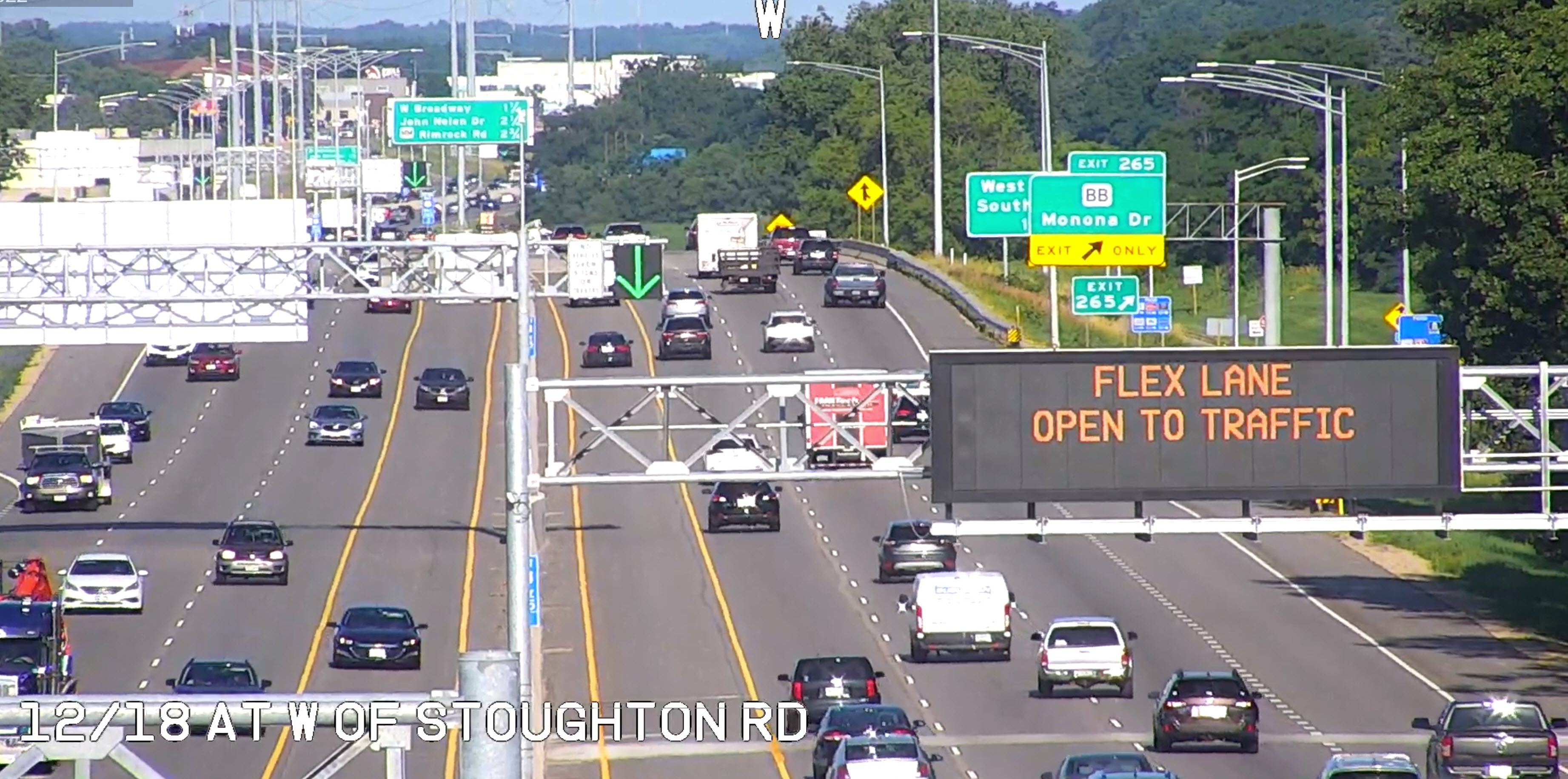 flex lane open to traffic